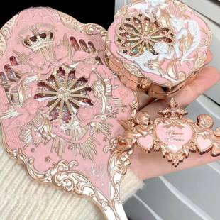 现货花知晓小镜天使手拿周边手持镜公主风值少妆女心384化高颜风