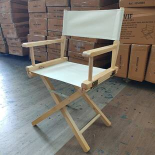 实高木高脚椅导演椅便携户外帆布化妆椅道具展子示折椅叠椅休闲靠