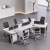 8人位公创意职员位办公桌设6计师款 简约OCA现代人办桌员工位桌椅