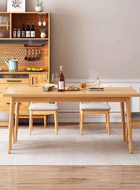 实餐桌家长方形用户型吃CZ001225饭桌子客厅长条桌出租木房用餐小