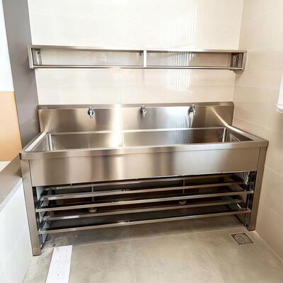 监狱水用2WME0不1锈钢槽车站学池校商用通长洗拖把不锈钢洗手池