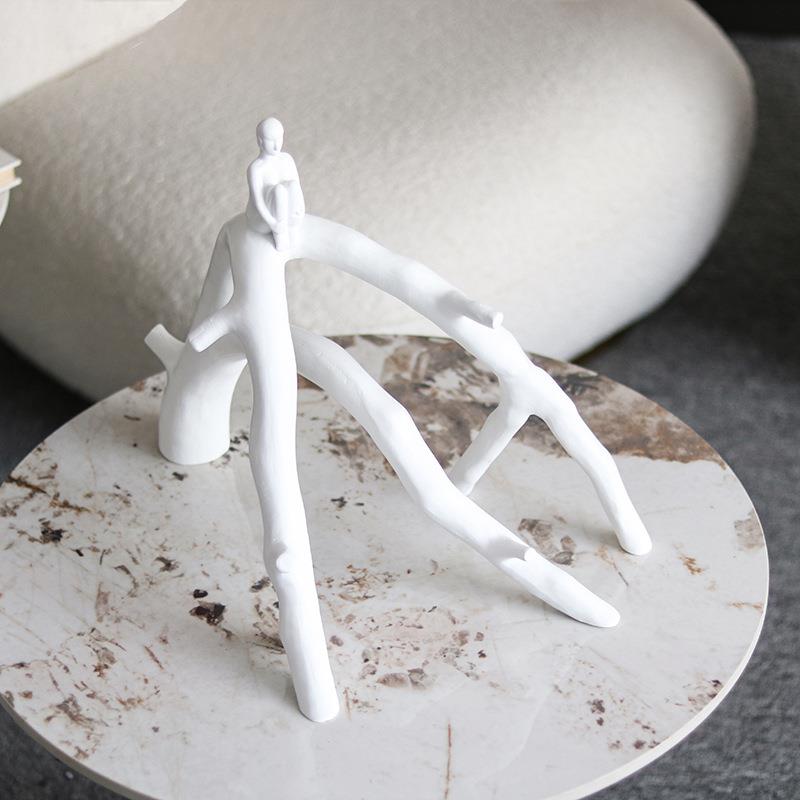 创厅意抽象人艺术树TCC杈摆件物入户玄关隔断架酒居柜客电视柜家