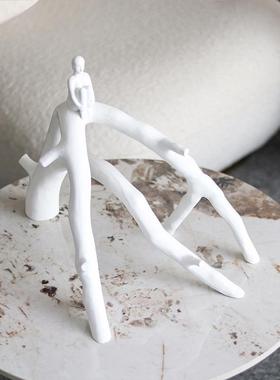 创厅意抽象人艺术树TCC杈摆件物入户玄关隔断架酒居柜客电视柜家