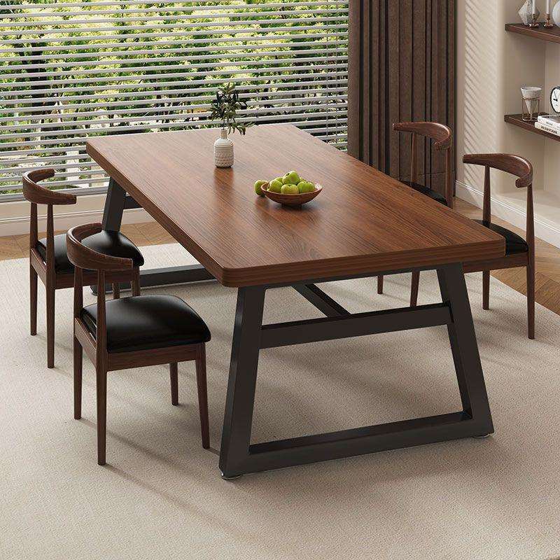 餐桌桌子家用大板桌餐椅家用出屋用桌椅租长方形桌子无品牌/饭餐