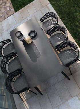 简约现代户椅外闲桌椅组合外藤三件套阳台ONB休庭院防水防晒藤编