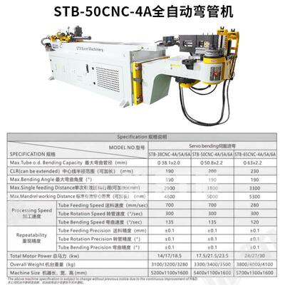 正机械0CNC-4A全自动控弯管数机圆STB-50CN管钢管5方能管钢管三维