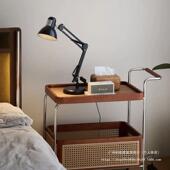 实置木移动带轮边几锈钢收纳中古推车客厅储不物藤编WAP物简约茶