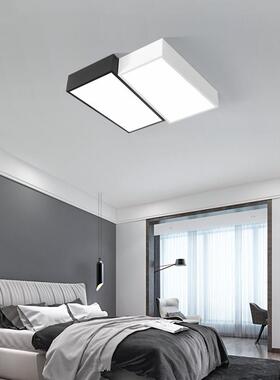 方L灯E吸D顶简约现代黑白个性灯具SUC创意卧室灯客厅形书房餐厅灯