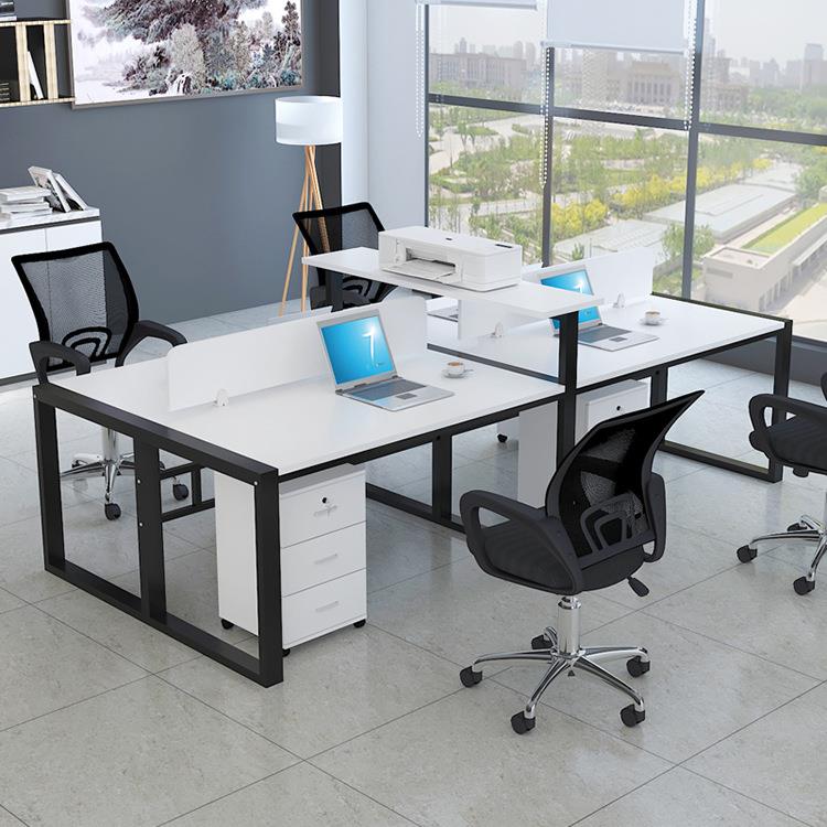员脑工电桌椅合YR-28制定职员办公桌四人位简约2/组4/6工作位屏卡