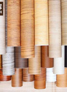 加厚木纹墙纸粘大卷仿木壁纸2衣柜HGL门防水自家具翻新贴纸10.2*5