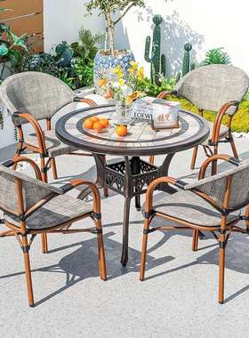 户外室网布桌21111椅防水民宿庭花院露台园别墅休网布闲外露天桌