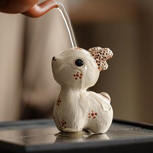 宜兴紫砂财茶宠摆件茶盘EZB茶玩迷你可小爱生肖可养招小物动茶道