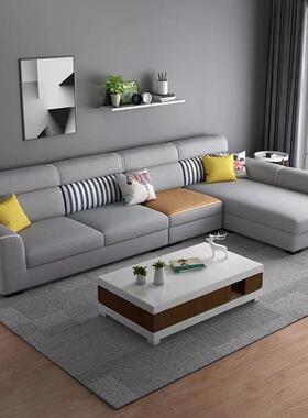 2代25年夏新款冬两用布厂家直供艺沙发客厅现简约小户0型棉麻家具