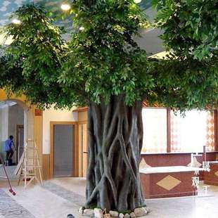 饰品绿色树榕绿 饰树饰植物室田园风外摆放装 仿装 真榕树PXI具树装