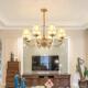 美式 乡村吊灯客晶厅轻奢大厅古别田墅餐厅DVO园书房卧室水复铁艺