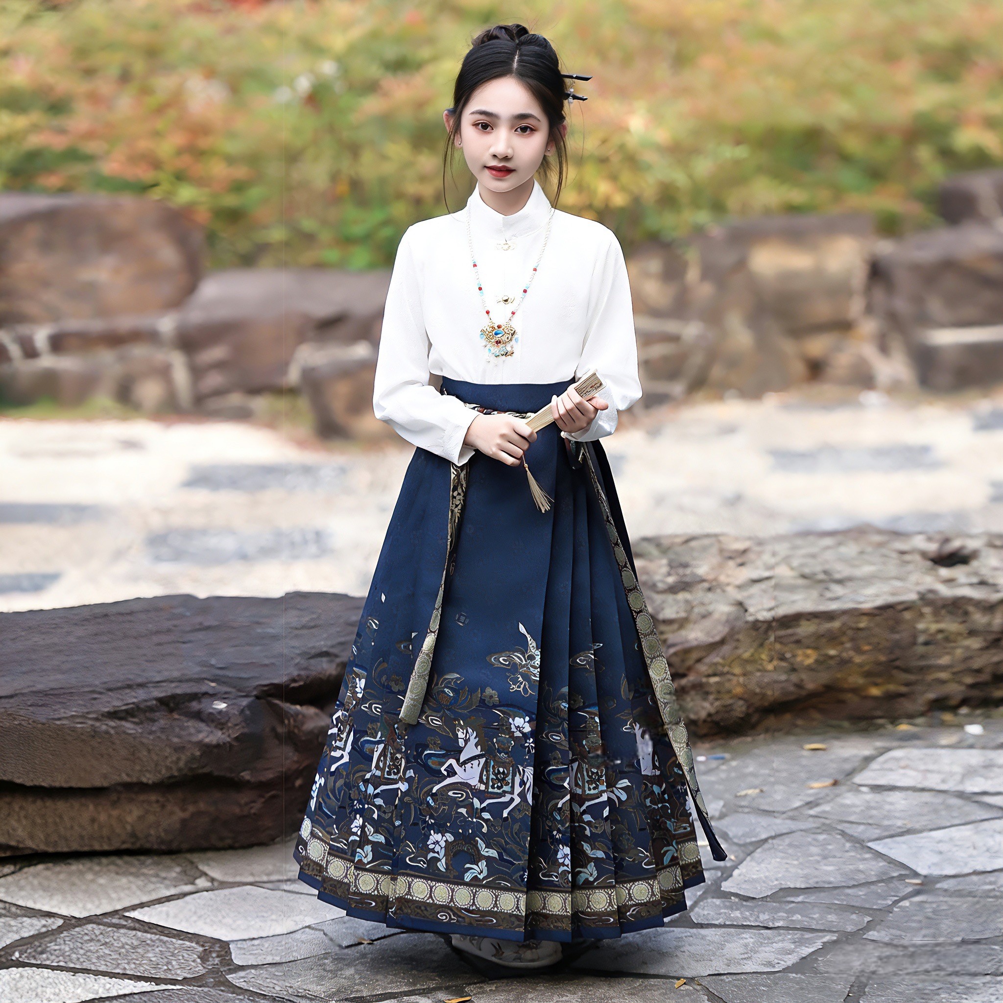 容华集新年女童马面裙套装儿童汉服冬款加绒上衣新中式中国风唐装,童装/婴儿装/亲子装,汉服,淘宝优惠券,粉丝福利购,淘宝优惠卷