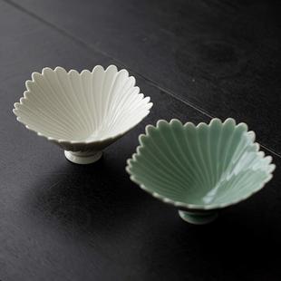 草盘木中式 复古陶瓷茶点盘家用GEL创意盘高足水果干灰果茶道配件