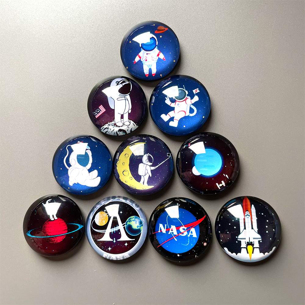 八大行星太阳系冰箱贴创意卡通星空宇宙地球NASA天文教具磁贴定道