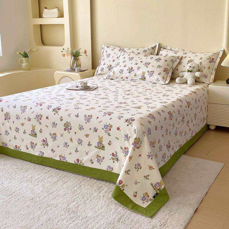 单A类棉全老粗布床单单件100棉花卉亲肤边款加厚纯棉被三A类全棉,床上用品,床单,淘宝优惠券,粉丝福利购,淘宝优惠卷