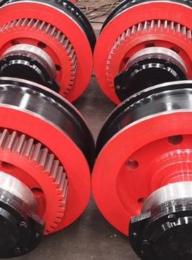 起车重配件行轮平车车轮组电动单双梁行走69183轮L板D400行车轮