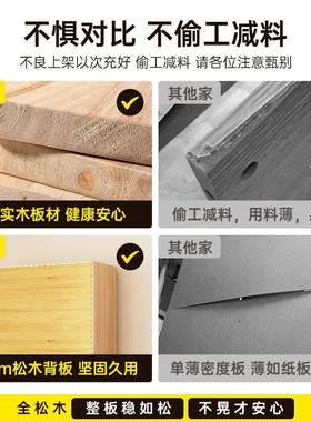 书柜靠墙落书架置物架一体房书实53735木柜子置物柜纳多层收柜储