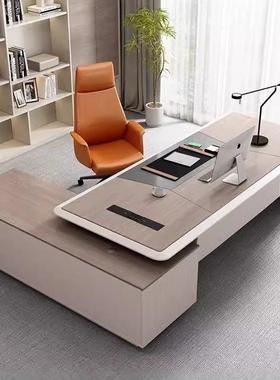 高端大气理办桌老椅板桌简约现代YS-08313烤漆大班公台轻奢总裁桌