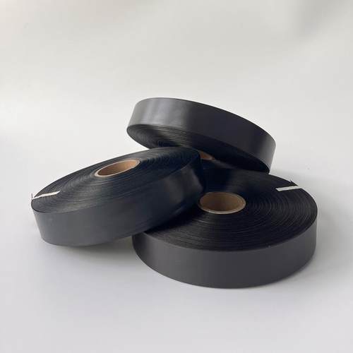 黑色洗QVH水唛带高清水洗缎空标白印洗水标绸缎水洗唛打辅料