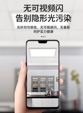 led吸顶明装YYI平灯约板灯简办公厂房走室廊过道长方形灯吊装灯超