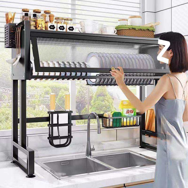 厨房水水槽置物架台面碗厂家直供碟池水碗柜多功能防尘带柜门碗盘,厨房/烹饪用具,抹布架/厨房清洁收纳架,淘宝优惠券,粉丝福利购,淘宝优惠卷