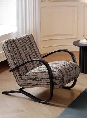 椅轻奢古古风复29236设师休闲椅子计单人沙发阳台卧室客厅单人椅