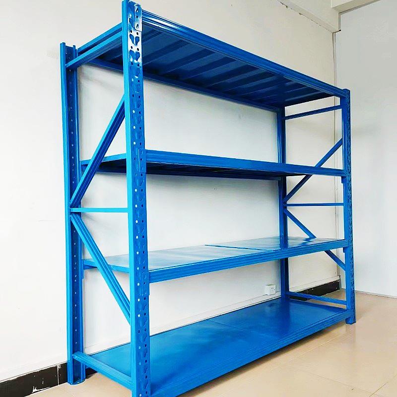 中型架组式四层标准货仓库架蓝色现货QPV合仓储货架电商货库房货
