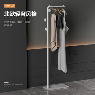 挂衣架落地卧室简易金属衣帽架现代轻奢家用挂衣服架岩板置衣架