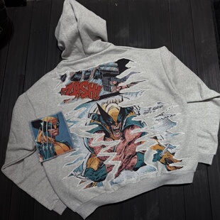 FAX NO.remake 动漫 金刚狼 连帽卫衣