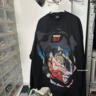 REMAKE龙珠Z布罗利 超级赛亚人 圆领卫衣 非印花 手工制作 不退换