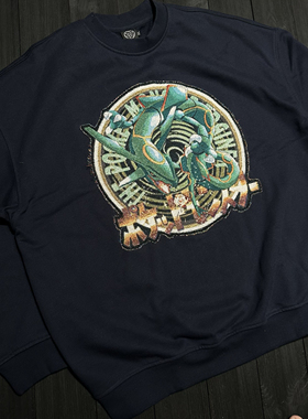 FAX NO. remake 裂空座 藏蓝色 卫衣