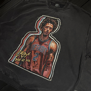 FAX NO. Remake 坎宁安 黑色做旧卫衣