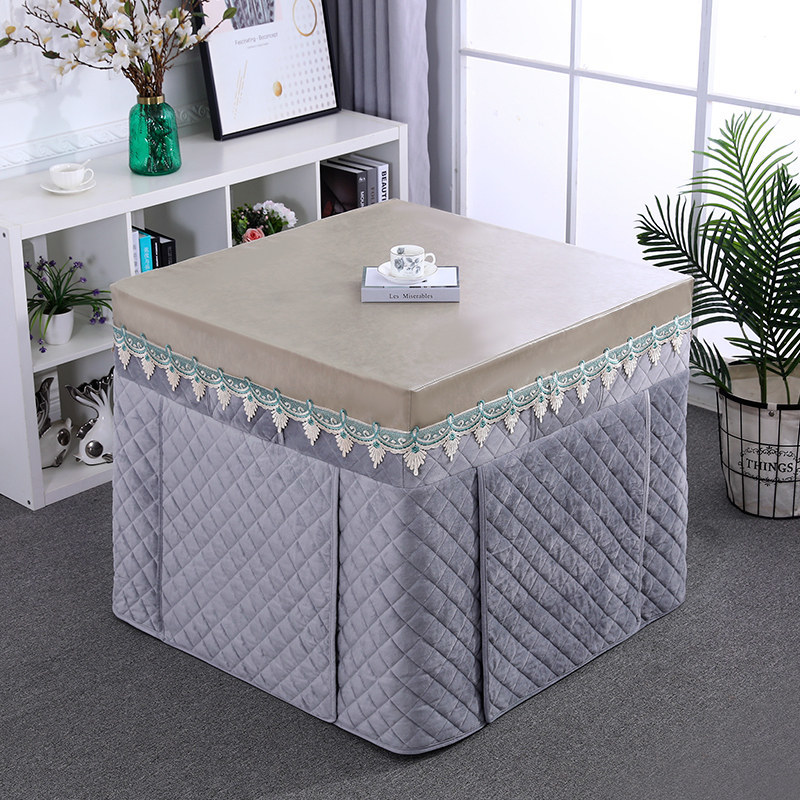 8片麻将机烤火围罩加厚加绒四方桌麻将桌烤火罩被正方形桌子罩套