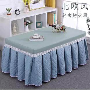烤火罩长方形茶几罩套桌布裙摆式 新款 二合一家用揭盖取暖桌罩布套