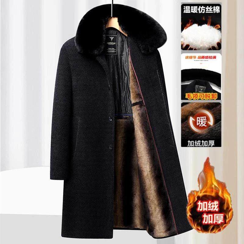 洛羽桑森服装专卖中老年男装加绒长款外套冬加厚棉衣老年人棉衣服,男装,中老年上装,淘宝优惠券,粉丝福利购,淘宝优惠卷