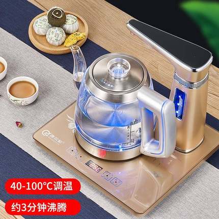 家用全自动上水电热水壶玻璃烧水壶泡茶专用电茶壶茶台抽水器一体