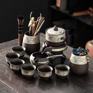 家用冲泡茶壶中式 紫砂功夫茶具高档懒人石墨自动茶具套装 喝茶神器