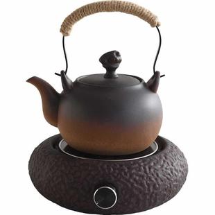 家用泡茶壶电陶炉粗陶茶壶提梁煮水壶侧把烧水壶煮茶器功夫茶