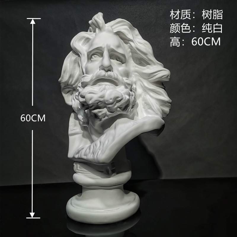 {活动价}琴女树脂雕像样板间简约酒柜石膏头像软装饰艺术品办公室