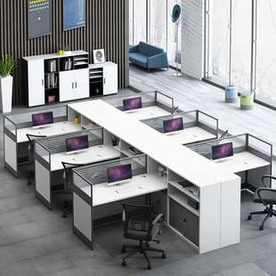 办公桌组合 屏风职员桌椅员工位隔断电销小卡位屏风卡座 办公家具