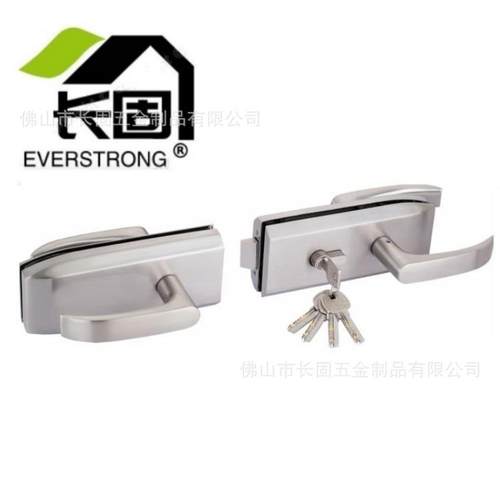 供应长固ST-G007不锈钢大双开玻璃门锁高隔商铺玻璃大门锁