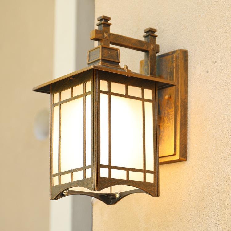 现货新中式户外阳台壁灯走廊灯日式别墅庭院门口过道墙壁灯走道灯