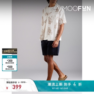 Oliver Spencer春夏男士竹节纹混纺平纹布T恤