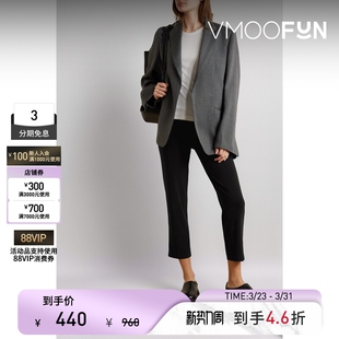 休闲裤 Norma Kamali女弹力休闲平纹布打底紧身裤