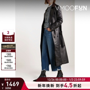 FRAME女士磨边高腰直筒九分牛仔裤 折扣