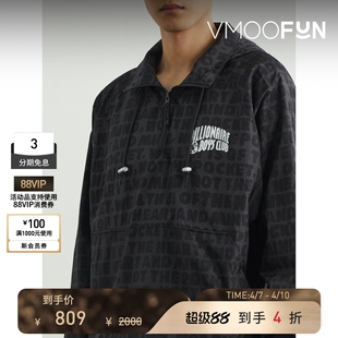 CLUB男士 连帽印花半拉链上衣 BOYS BILLIONAIRE